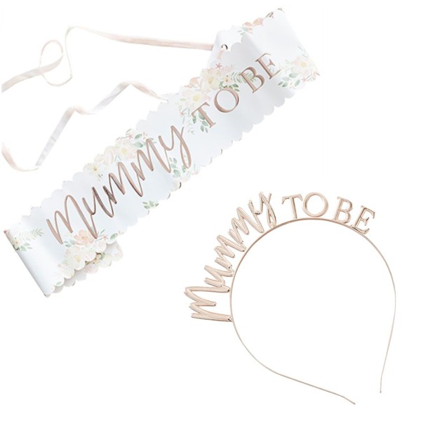 Baby Party Accessoires Mummy to be 2 tlg.