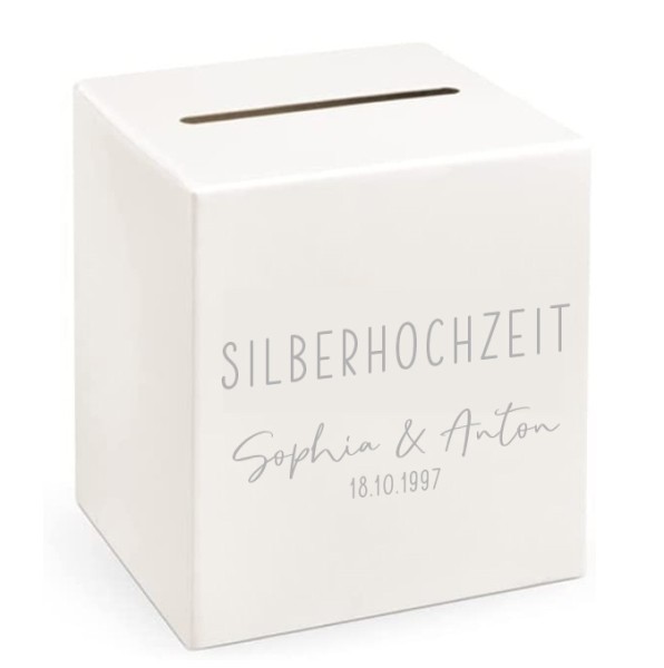 Briefbox Hochzeitspost Silberhochzeit personalisiert