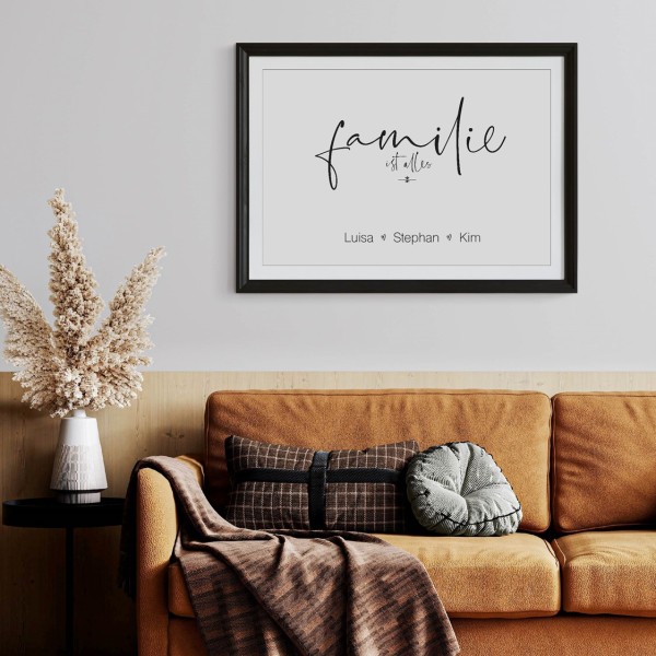 Poster personalisiert "familie"