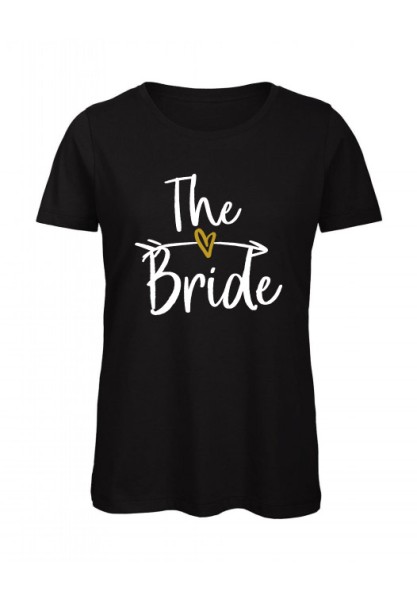 JGA T-Shirt THE BRIDE weiss-gold